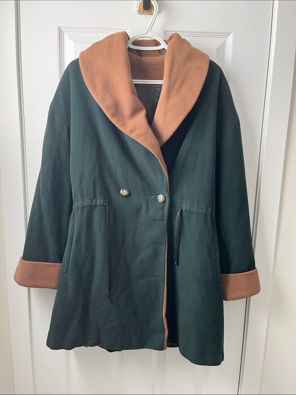 Vintage Heritage Wool Cashmere Pea Coat Made in Canada